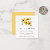 EIGENGRÖSSE | Rustikale Sonnenblumen Gelb Save the Mitteilungskarte (Vorderseite/Rückseite Beispiel)