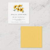 EIGENGRÖSSE | Rustikale Sonnenblumen Gelb Save the Mitteilungskarte (Vorne/Hinten)