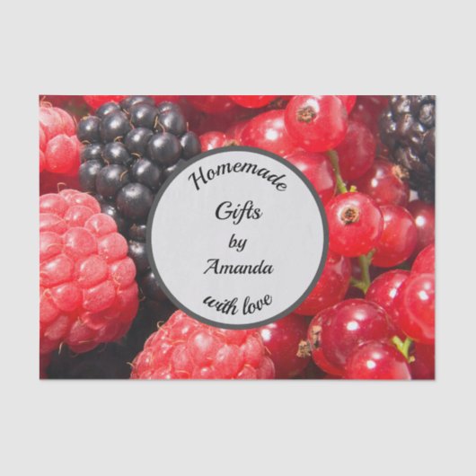 Eigenhändige Geschenke mit Liebe, anpassbares Foto Seidenpapier (Vorderseite)