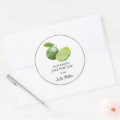 Eigenmarke nur für Limones Label Runder Aufkleber (Umschlag)