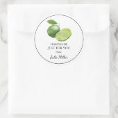 Eigenmarke nur für Limones Label Runder Aufkleber (Tasche)