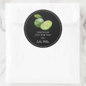 Eigenmarke nur für Limones Label Runder Aufkleber (Tasche)