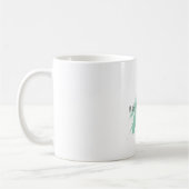 Eigenname Dekorativ Chic Einfach Blau Weiß Kaffeetasse (Links)