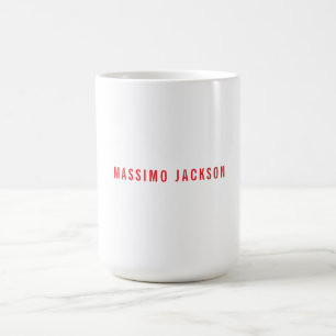 Eigenname Dekorativ Chic Einfach Rot Weiß Kaffeetasse