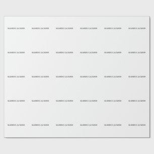 Eigenname Dekorativ Minimalistisch Einfach Schwarz Geschenkpapier