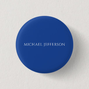 Eigenname einfache blaue Farbe personalisiert benu Button