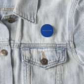 Eigenname einfache blaue Farbe personalisiert benu Button (Beispiel)