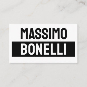 Eigenname Minimalistisch Modern Schlicht Schwarz W Begleitkarte