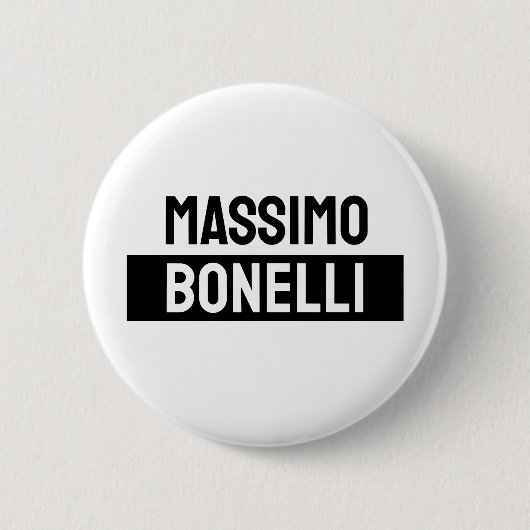 Eigenname Minimalistisch Modern Schlicht Schwarz W Button (Vorderseite)