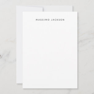 Eigenname Minimalistisch Modern Schlicht Schwarz W Mitteilungskarte