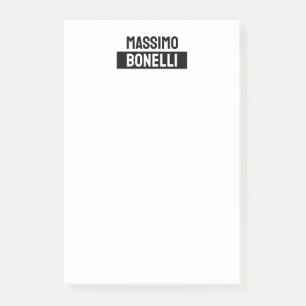Eigenname Minimalistisch Modern Schlicht Schwarz W Post-it Klebezettel