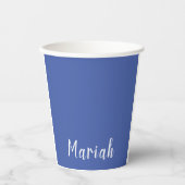 Eigenname Minimalistisches Schlichtes Kalligrafies Pappbecher (Vorderseite)