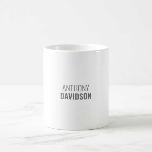Eigenname modern minimalist elegant professionell kaffeetasse (Mittel)