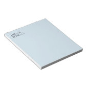 Eigenname Modern Minimalistisch Professionell Blau Notizblock (angewinkelt)