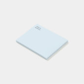 Eigenname Modern Minimalistisch Professionell Blau Post-it Klebezettel (angewinkelt)