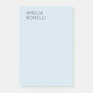 Eigenname Modern Minimalistisch Professionell Blau Post-it Klebezettel