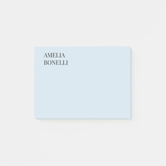 Eigenname Modern Minimalistisch Professionell Einf Post-it Klebezettel (Vorderseite)