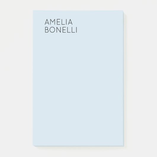 Eigenname Modern Minimalistisch Professionell Einf Post-it Klebezettel (Vorderseite)