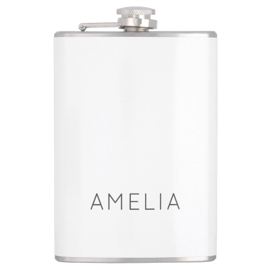 Eigenname Moderner Minimalistischer Beruflicher Sc Flachmann (Vorderseite)