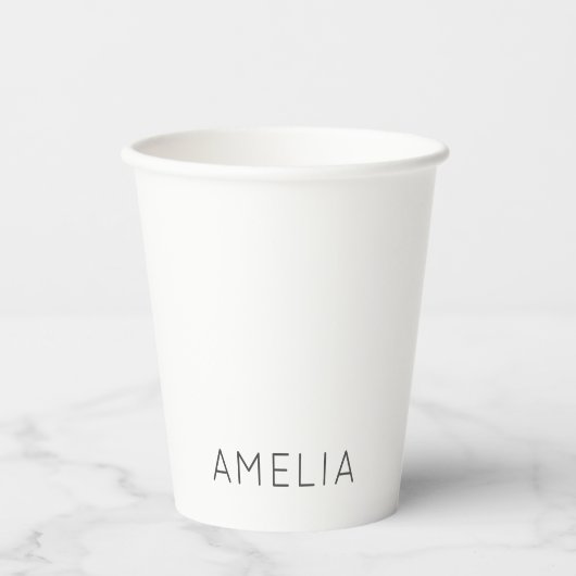 Eigenname Moderner Minimalistischer Beruflicher Sc Pappbecher (Vorderseite)