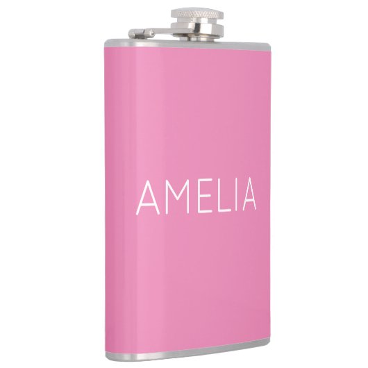 Eigenname Moderner Minimalistischer Schlichter Ros Flachmann (Rechts)