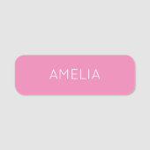 Eigenname Moderner Minimalistischer Schlichter Ros Namensschild (Vorderseite)