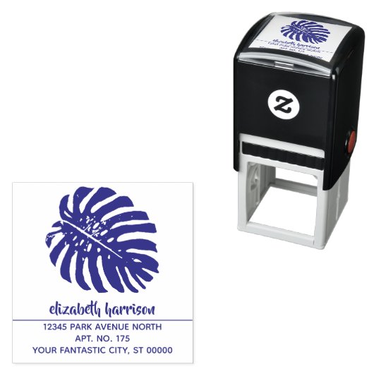 Eigenname Tropische Vegetation Rücksendeadresse 4  Permastempel (Beispiel)