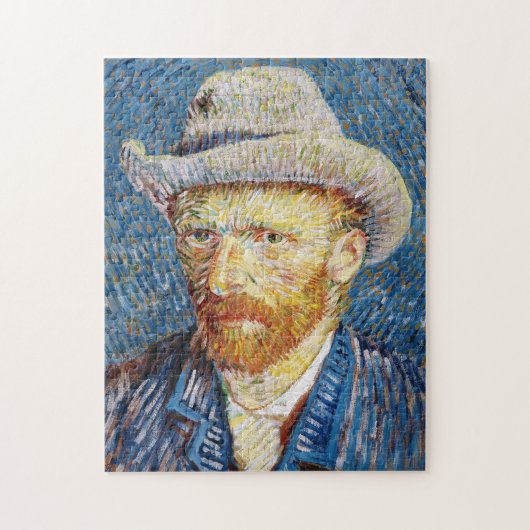 Eigenportrait mit Felt Hat Vincent van Gogh art Puzzle (Vertikal)