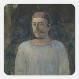 Eigenportrait, nah zu Golgotha, 1896 (Dose Quadratischer Aufkleber