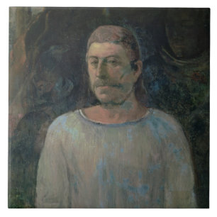 Eigenporträt, nah zu Golgotha, 1896 (Öldose auf  Fliese