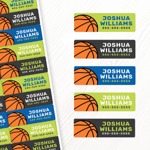 Eigenschaft der Handynummer des Basketballsports Etiketten