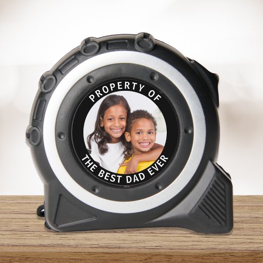 Eigenschaft des besten Vaters je Foto Maßband