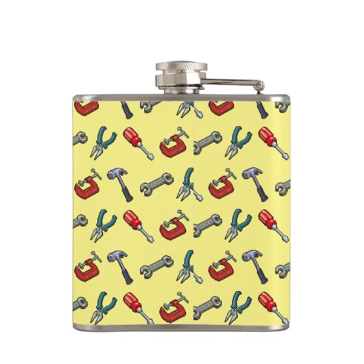 Eigenschaft des DIY Master Pixel Art Tools Musters Flachmann (Rückseite)