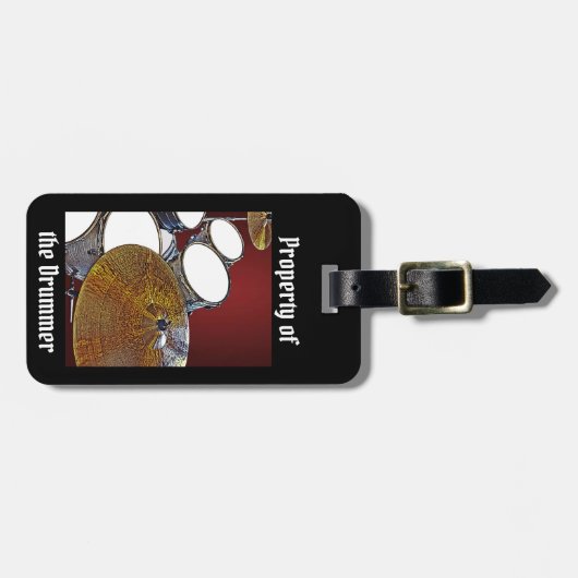 Eigenschaft des Drummer Snare Drum Kit Drumming Gepäckanhänger (Vorderseite horizontal)