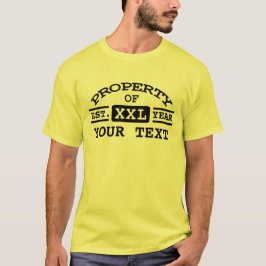 Eigenschaft des Personalisierten Textes T-Shirt
