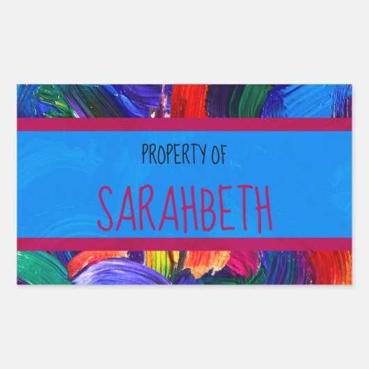 Eigenschaft Ihrer Imitate Rechteckiger Aufkleber (Vorderseite)