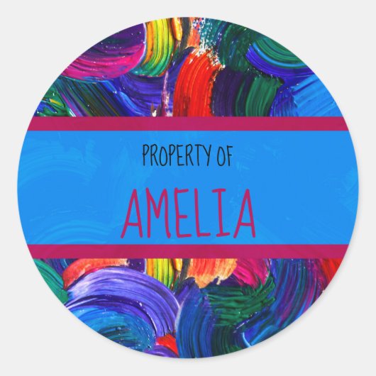 Eigenschaft Ihrer Imitate Runder Aufkleber (Vorderseite)