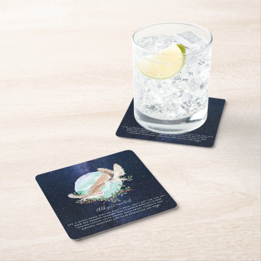 EIGENSCHAFT PERSONALISIERT RECHTECKIGER PAPPUNTERSETZER (Vor Ort)