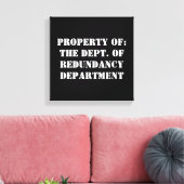 Eigenschaft "Redundanz" Leinwanddruck (Insitu (Wohnzimmer))