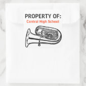 Eigenschaft von Aufklebern für Hüllen von Bandinst Quadratischer Aufkleber (Tasche)