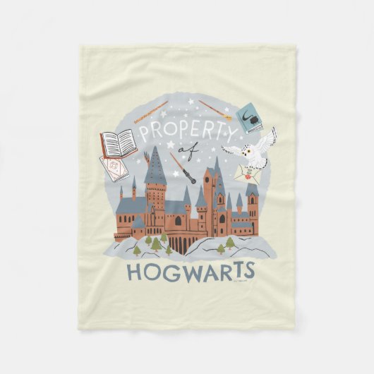 Eigenschaft von Hogwarts Cartoon Graphic Fleecedecke (Vorderseite)