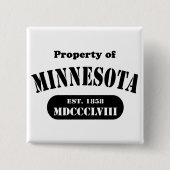Eigenschaft von Minnesota - schwarzer Text Button (Vorderseite)