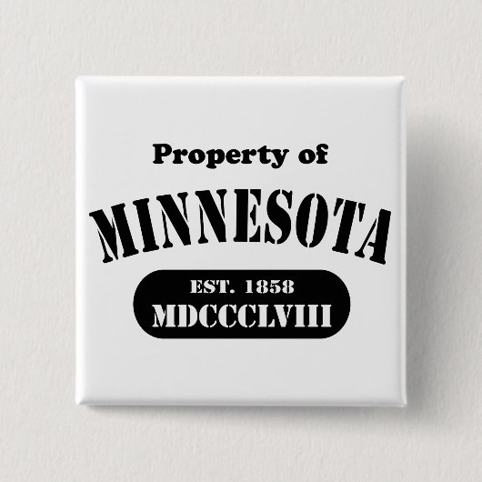 Eigenschaft von Minnesota - schwarzer Text Button (Vorderseite)