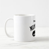 Eigenschaft von Minnesota - schwarzer Text Kaffeetasse (Links)