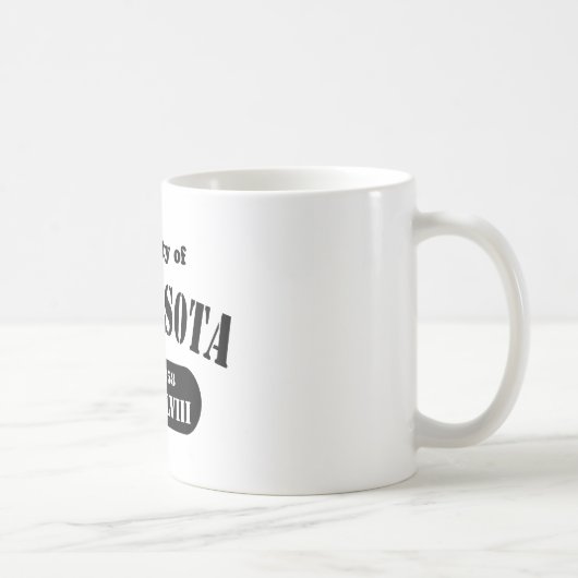 Eigenschaft von Minnesota - schwarzer Text Kaffeetasse (Rechts)