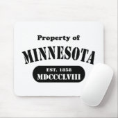 Eigenschaft von Minnesota - schwarzer Text Mousepad (Mit Mouse)