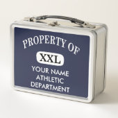 Eigenschaft von XXL Weiß Schriftart hinzufügen Metall Lunch Box (Vorderseite)