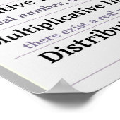 Eigenschaften des Zahlensystems Math Poster (Ecke)