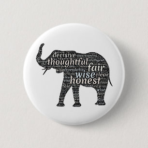 Eigenschaften einer Elefanten-Word-Wolke Button