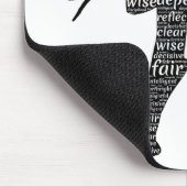 Eigenschaften einer Elefanten-Word-Wolke Mousepad (Ecke)